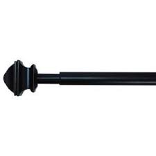 Home Decorators Collection 28 In 48 In L 5 8 In Single Curtain Rod Kit In Oil Rubbed Bronze With Square Finial 03 0326p The Home Depot Curtain Rods Single Curtain Rods Bronze Curtain Rods