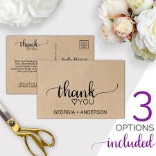 Wedding Thank You Template Rustic Thank You Cards Printable Etsy Thank You Card Template Thank You Template Folded Note Card