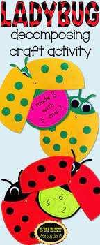Simple Decomposing Craft For Kindergarten With Differentiated Tummy Options Makes A Cute B Numbers Kindergarten Math Centers Kindergarten Kindergarten Crafts