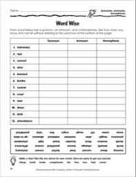 Word Wise Activity Page Synonyms Antonyms Homophones Printables Synonyms And Antonyms Words Antonyms