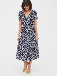 Midi Wrap Dress In 2020 Dresses Casual Dresses For Women Summer Black Dress