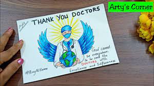Thank you, hello, or i love you, custom greeting cards are thoughtful gifts that are always the perfect way to express yourself. How To Draw Doctors Day National Doctors Day Poster For Beginners Step By Step Thank You Doctor Youtube