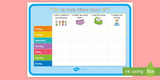 Potty Training Week Progress Sticker Reward Chart Toilet