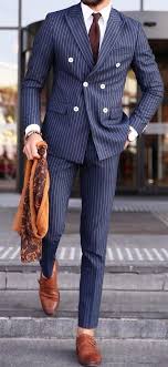 Double breasted wool suits in all colors and sizes on sale now. Men S Navy Blue Stripe Double Breasted Wedding Suit Blazer Tuxedos Suit Custom Business Casual Men Mens Winter Fashion Mens Outfits