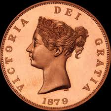 PCGS PR67 1879 Dated Great Britain Queen Victoria "St. George slay the  Dragon" Bronze Crowns 30 gm