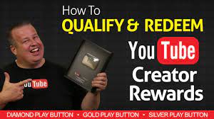 How To Redeem Youtube Creator Rewards Silver Gold Diamond Play Buttons Youtube Buy Youtube Subscribers Gold Play Button