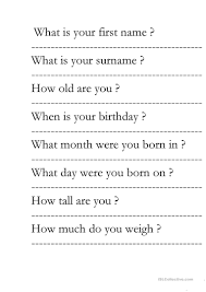 Worksheets, lesson plans, activities, etc. Wh Questions About You English Esl Worksheets For Distance Learning And Physical Classrooms