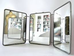 Three way mirror 3 way mirrors huge mirror mirrors for sale mirror with lights round mirrors diy vanity mirror dresser the mirror's walnut finish and simple design bring elegance and contemporary style to any room. Vintage French Three Way Tri Fold Vanity Mirror Omero Home