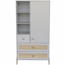 With the resistance and benefits of plastics. Wardrobe Marelia Cedar Rattan Weave Cabinet Light Grey By Theo