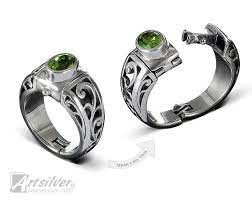 Arthritis Rings Expandable Filigree Ring Hinged Shank Ring Etsy In 2021 Green Peridot Rings Peridot Ring Green Peridot