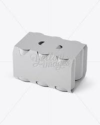Carton 6 Pack 0 33l Cans Carrier Mockup Halfside View High Angle Shot Artofit