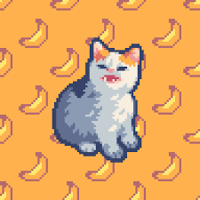 Oc Cat No Pixel Bananas Pixelart Pixel Art Characters Pixel Art Design Anime Pixel Art