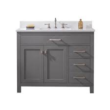 42 inch bathroom vanity home depot. Sterling Rivers Inc Jasper 42 In W X 22 In D Bath Vanity In Gray With Engineered Stone Vanity Top In Carrara White With White Basin Yahoo Shopping