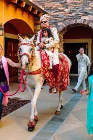 Indian Wedding Baraat Procession By So Eventful At Meritage Resort And Spa In Napa California Hackney Horse Indian Wedding Baraat Procession