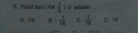 Jadi aⁿ artinya perkalian dari a sebanyak n faktor. Hasil Dari 64 1 3 2 Adalah Dgn Carany Ya Brainly Co Id