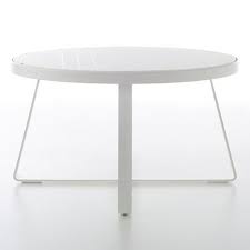 Gandia Blasco Mesa Alta Circular Flat Modern Outdoor Dining Table Stardust Glass Round Dining Table Furniture Round Dining Table