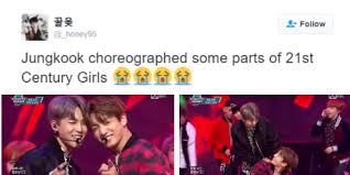 Jungkook Choreographed Some Dance Parts In 21st Century Girls I Wonder What Parts They Were Jikook Jungkook Bts Maknae Line