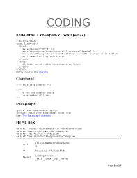 HTML5 Coding Cheat Sheet - RTYU - Studocu