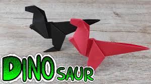 Insert the dinosaur's body onto the feet so it's stable. Diy Origami Dinos For Kids How To Make Easy Dinosaur Paper Tutorial Origami Tutorial Easy Diy Origami Toy Craft