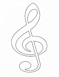This treble clef stencil coloring pageready to print and paint for your kids. Picture Of Treble Clef Coloring Page Color Luna