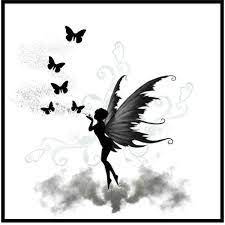 The moon fairy lavinia stamp is beautiful by itself or on a background, and with a little glitter, it comes to life. Image Result For Fairy Tattoo Silhouette Goth Silhouette Tattoos Fairy Tattoo Designs Fairy Tattoo