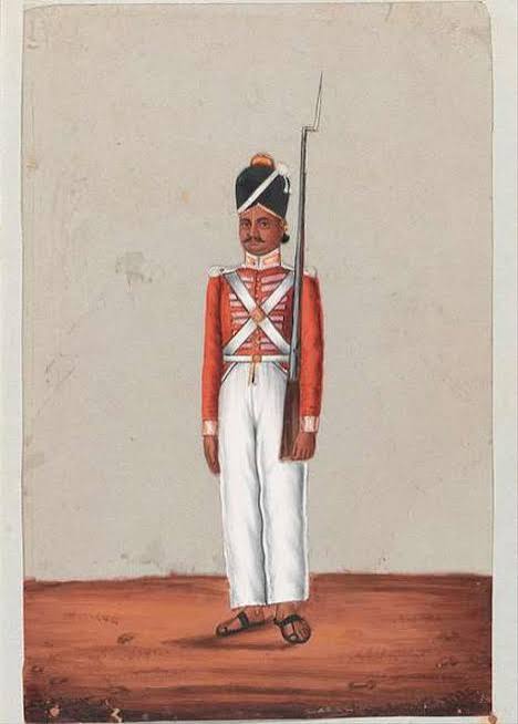 Sepoy, Madras Army, 1835 — PICRYL - Public Domain Media Search Engine
