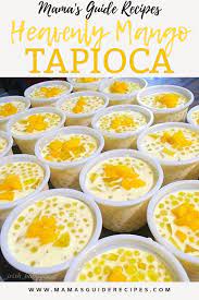 Heavenly Mango Tapioca Lives By Its Name Is Heavenly Creamy Delicious Not To Mention The Tap Mango Dessert Recipes Asian Dessert Recipe Filipino Food Dessert