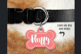 Bone Shaped Pet Tag Mockup Pet Tags Pet Id Tags Tag Template