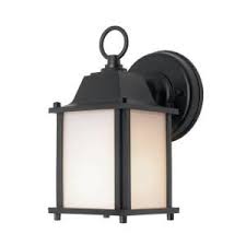 Newport Coastal Square Black Wall Lantern Sconce With Bulb 7974 01b The Home Depot Porch Lighting Porch Light Fixtures Wall Lantern