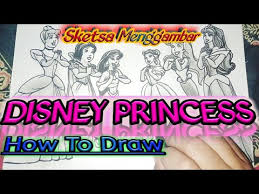 Gambar mewarnai barbie princess terbaru. Disney Princess Tutorial Sketsa Cara Menggambar Disney Princess How To Draw Disney Princess Youtube