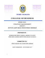 Generations of malaysians have actually grown up on dutch lady dairy. Sm Dutch Lady Complete Docx College Of Business Bpmn 3023 Strategic Management Group I Dutch Lady Milk Industries Berhad Prepared By Norfazlini Course Hero