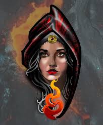 jewpartober #gypsy #neotraditional #ladyface #flame #inktober ##prompt  #daily #work #grind #draw #drawing #realgone #denver #custom #tattoo  #colorado #art #original #darlgnau @_.jewp._ @realgonedenver