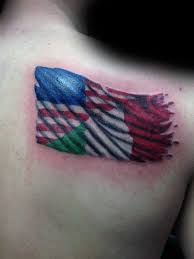 However, observers easily identify mexico's flag because it displays a national coat of arms in the center of the white stripe. Eagle With Mexican Flag Tattoo Novocom Top