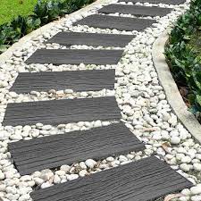 Check spelling or type a new query. Greenfingers Recycled Rubber Wood Effect Railway Sleeper Stepping Stone Grey Free Uk Delivery
