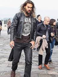 Jason Momoa Black Leather Jacket New American Jackets Leather Jacket Men Style Leather Jacket Street Style Leather Jacket Outfit Men