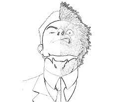 batman two face coloring pages home explorer les couleurs de coloriage rouge