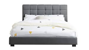 Cette tête de lit d'une dimension de 160 cm convient à la plupart des sommiers. Lit 2 Places William 160x200 Cm Tete De Lit Gris Fonce Homifab