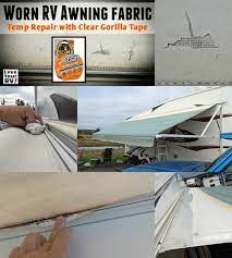 Temp Repair Patch To Our Disintegrating Rv Awning Rv Awning Fabric Rv Repair