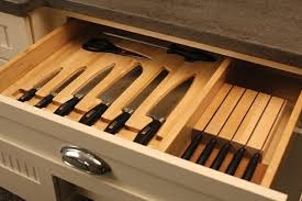 This custom knife organizer is designed to hold a variety of different shaped and sized kitchen knives. 6 Sharp Ideas For Kitchen Knife Storage Modernize