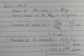 For molecules, you add together the atomic masses of all the atoms in the compound to get the number of grams per mole. Calculate The Number Of Particles In 46g Of Na