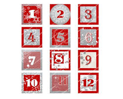 Printable December Daily Numbers Squares 3 2 1 5 Or 1 Etsy December Daily Christmas Paper Crafts Free Christmas Printables