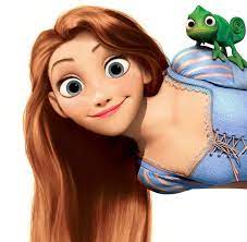 Rapunzel With Brown Hair And A Blue Dress Not My Edit Red Hair Disney Disney Tangled Disney Princess