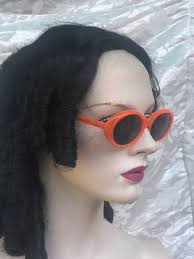 Orange Sunglasses, Oval Sunglasses, Cats Eye Sunglasses Vintage Retro  Sunglasses NOS 80's 90's Stock Punk Era