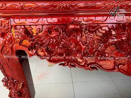 Sập Thờ Tứ Linh Gỗ Hương Đỏ ST26