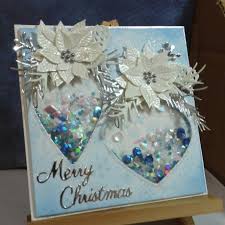 Entry 3 I Used The Centre Part Of Cheery Lynn Pointsetia Die And Stampin Up Ornament Dies For Xmas Cards Design Christmas Cards Handmade Christmas Card Design