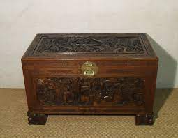 Base notes are agarwood (oud), patchouli and leatherwood. Oriental Carved Camphor Wood Chest Antiques Atlas