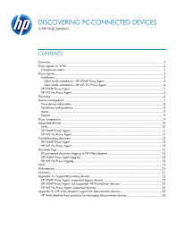 Suporta sistemas operacionais como windows 10, windows 8 / 8.1, windows 7 e windows vista (64/32 bits). Discovering Pc Connected Devices In Hp Web Jetadmin