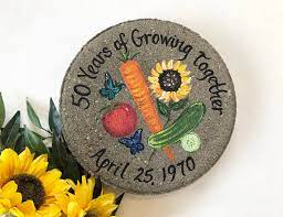 However, you want to find the right gloves for your favorite gardener. Anniversary Gift Hand Painted Anniversary Garden Stone Etsy Anniversary Gifts 60th Anniversary Gifts Mothers Day Gif
