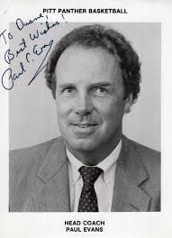 PAUL EVANS HAND SIGNED 5x7 PHOTO+COA FORMER PITT PANTHERS BK COACH