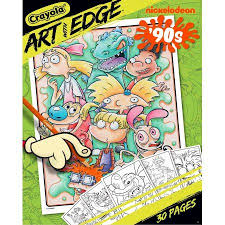 Crayola Art With Edge Nickelodeon 90s Premium Coloring Pages Walmart Com Crayola Art Coloring Books Cartoon Coloring Pages